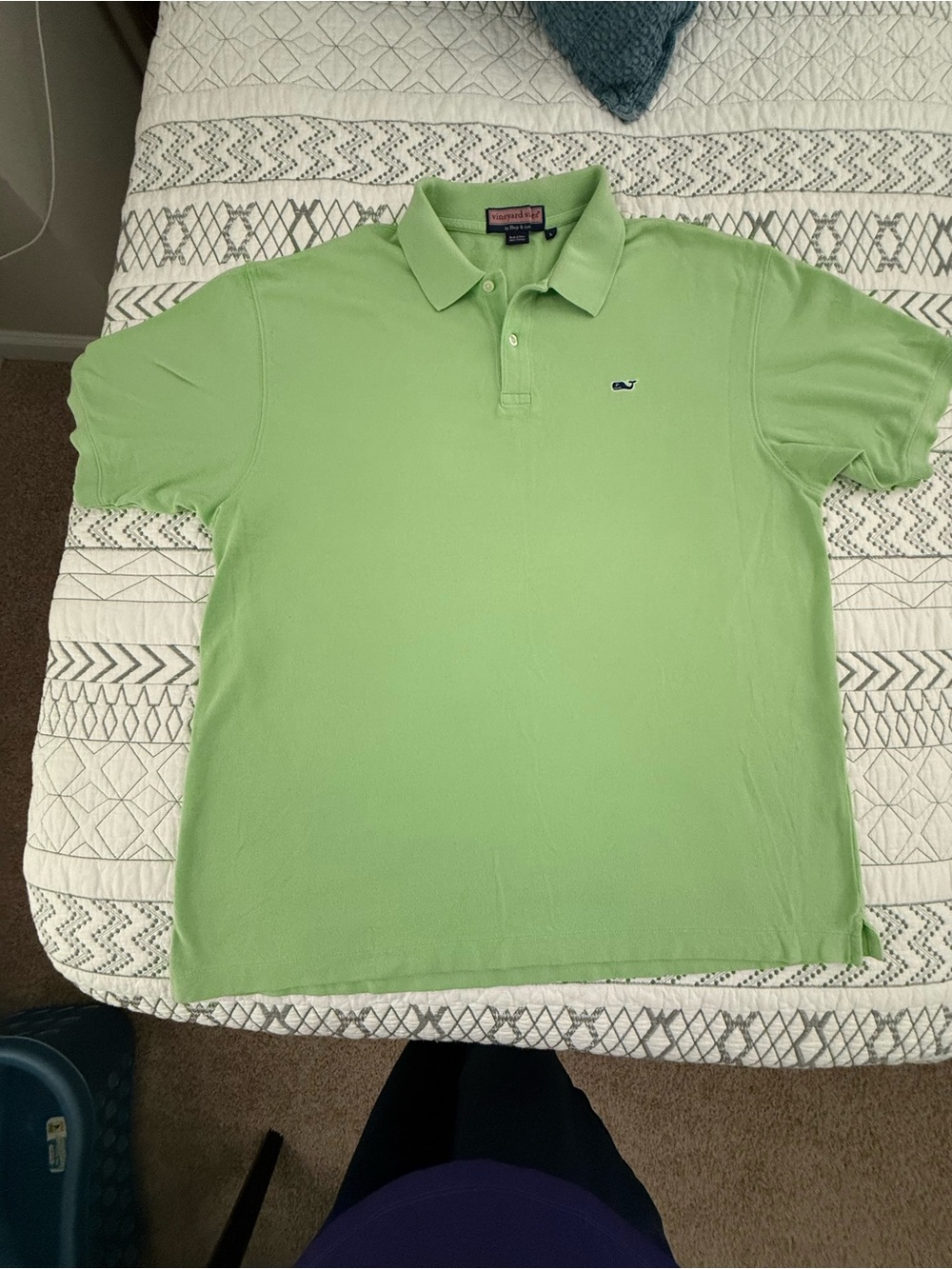Vineyard Vines Men’s Polo Shirt - Lime Green with Whale Logo